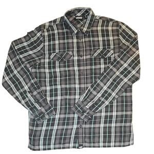 Vans Plaid Button Down Shirt Men’s M Skate Grunge Streetwear Thrasher Y2K 2011